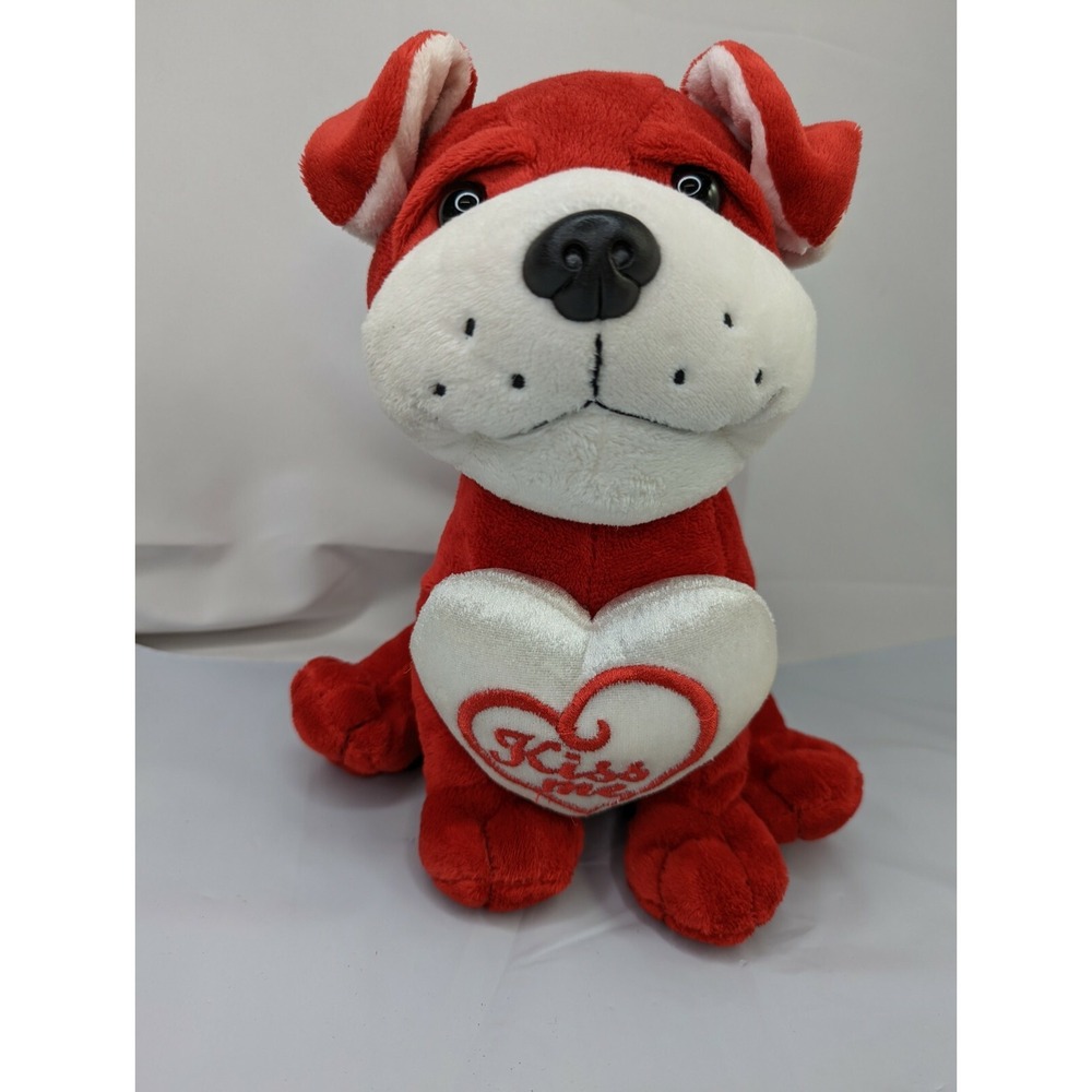 Walmart Red Dog Plush Puppy 10 Inch Kiss Me Heart Stuffed Animal Toy